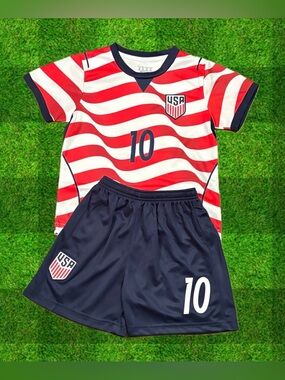 Christain Pulisic Toddler Soccer Jersey USA Kids Boys/Girls Home White New w/Tag